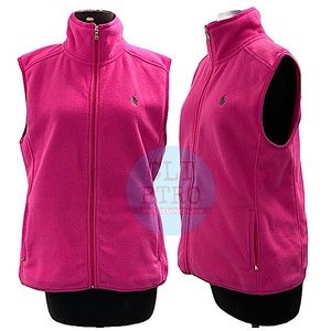 POLO GOLF by Ralph Lauren • Hot Pink Fleece Vest